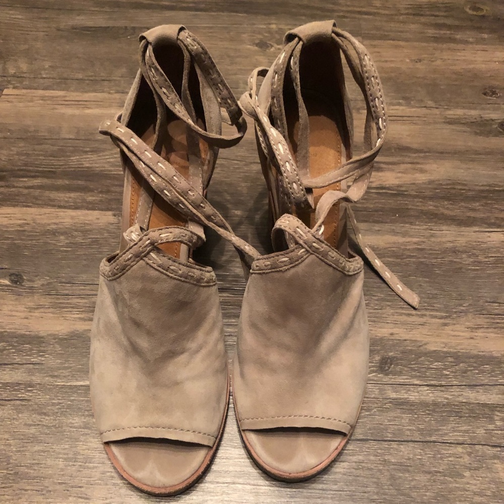 FRYE ankle tie heels